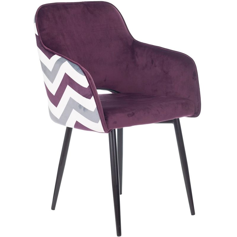Стул SHARRON Chair Сливовый Зигзаг Сливовый Белый Черный Серый Стул SHARRON Chair Сливовый Зигзаг Сливовый Белый Черный Серый в Рязани | Loft Concept