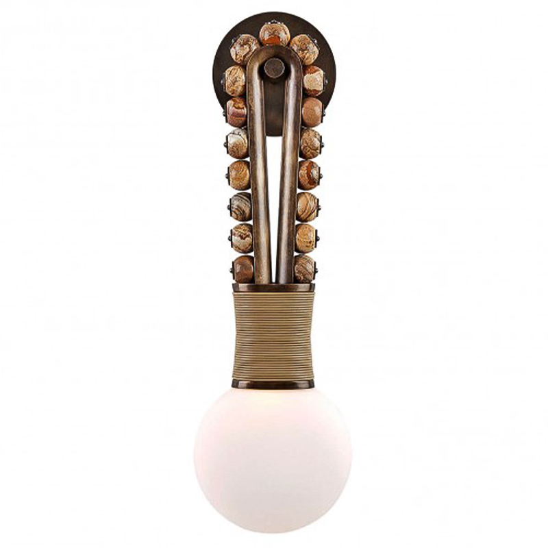 Бра TALISMAN LOOP SCONCE по дизайну студии Apparatus Бежево-серый Серый Винтажная латунь Белый Бра TALISMAN LOOP SCONCE по дизайну студии Apparatus Бежево-серый Серый Винтажная латунь Белый в Рязани | Loft Concept