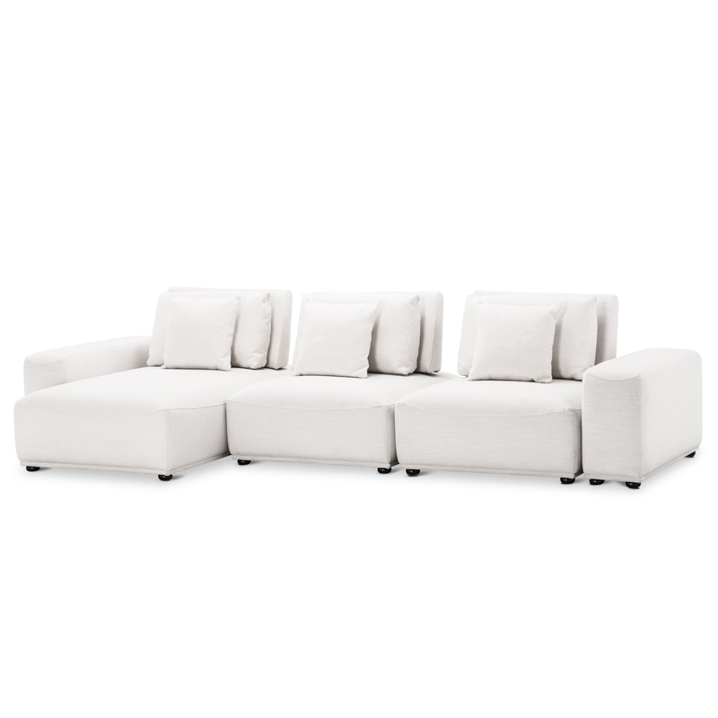 Диван Eichholtz Sofa Mondial Lounge white Белый Черный Диван Eichholtz Sofa Mondial Lounge white Белый Черный в Рязани | Loft Concept