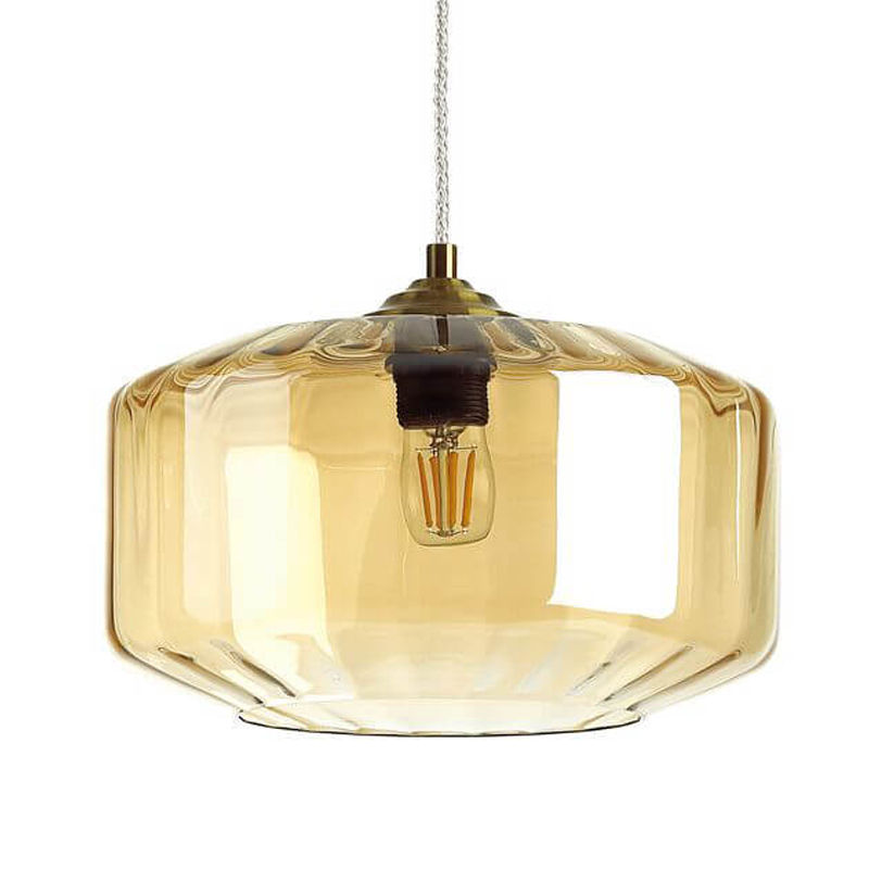 Подвесной светильник Multicolored Glass Amber Янтарный Бронза Подвесной светильник Multicolored Glass Amber Янтарный Бронза в Рязани | Loft Concept