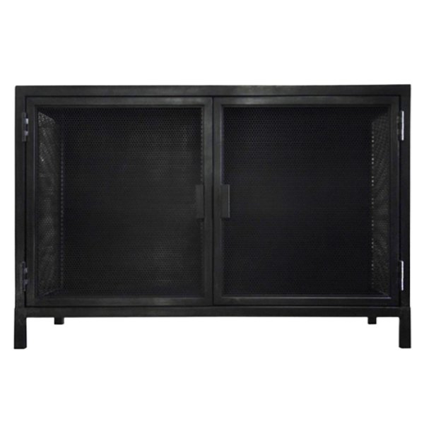 Буфет с 2-мя дверцами из металлической сетки Industrial Loft Dark Metal 2 Door Beto Cabinet Черный Буфет с 2-мя дверцами из металлической сетки Industrial Loft Dark Metal 2 Door Beto Cabinet Черный в Рязани | Loft Concept