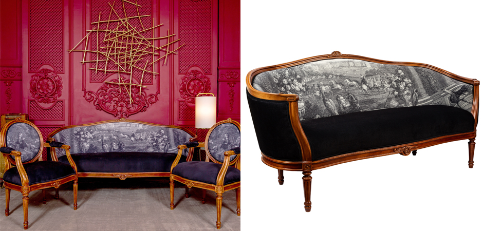 Диван Black and White Versailles Sofa Диван Black and White Versailles Sofa - Loft-Concept в Рязани