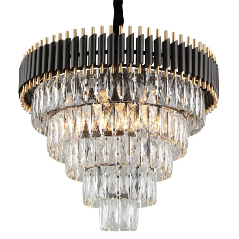 Empire Black Chandelier Crystal D 66 Черный Прозрачное Стекло Золотой Empire Black Chandelier Crystal D 66 Черный Прозрачное Стекло Золотой в Рязани | Loft Concept