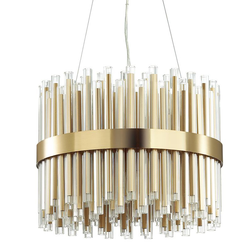 Люстра Glass Stripes In The Belt Золотой Люстра Glass Stripes In The Belt Золотой в Рязани | Loft Concept