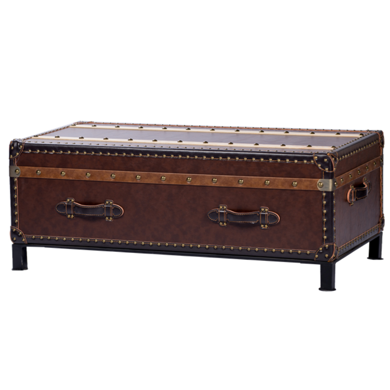 Кофейный Стол-Сундук Mayfair Steamer Trunk Коричневый винтаж Кофейный Стол-Сундук Mayfair Steamer Trunk Коричневый винтаж в Рязани | Loft Concept