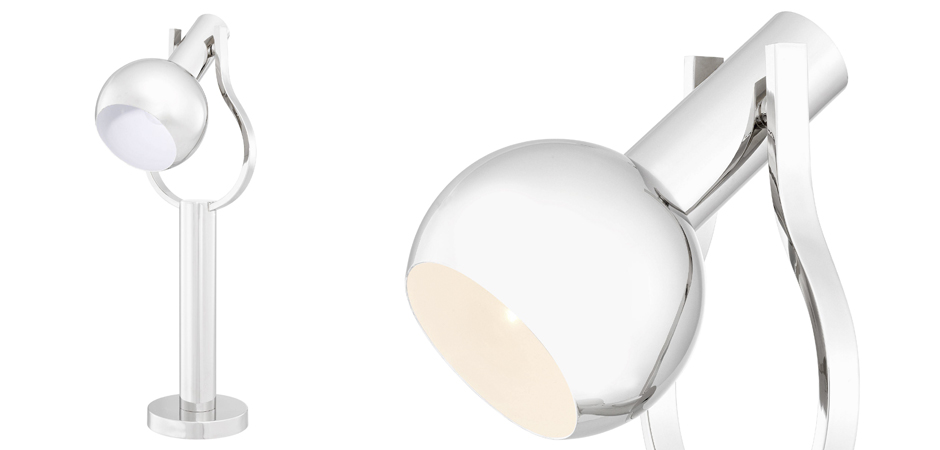 Настольная лампа Eichholtz Table Lamp Jaques Nickel Настольная лампа Eichholtz Table Lamp Jaques Nickel - Loft-Concept в Рязани