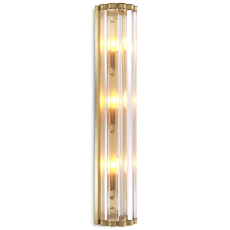Бра Eichholtz Wall Lamp Amalfi Brass Прозрачное Стекло Латунь Бра Eichholtz Wall Lamp Amalfi Brass Прозрачное Стекло Латунь в Рязани | Loft Concept