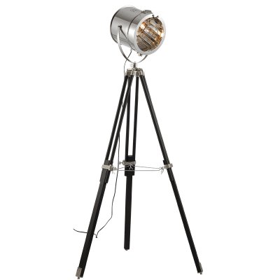 Торшер Spotlight Lofter Wooden Черный Хром Прозрачный Торшер Spotlight Lofter Wooden Черный Хром Прозрачный в Рязани | Loft Concept