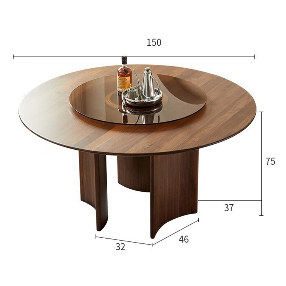 Стол обеденный круглый с двойной столешницей Walnut Wood Table Стол обеденный круглый с двойной столешницей Walnut Wood Table в Рязани