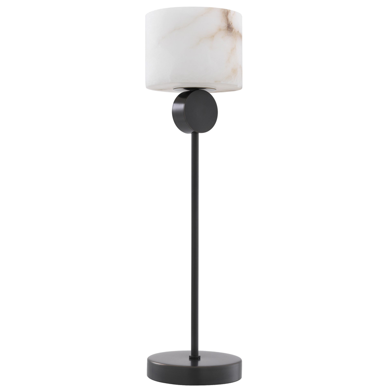 Настольная лампа Eichholtz Table Lamp Etruscan Bronze Темная бронза Белый в Рязани | Loft Concept 