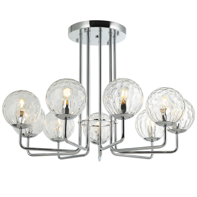 Люстра Hartley Chandelier 9 Прозрачный Хром Люстра Hartley Chandelier 9 Прозрачный Хром в Рязани | Loft Concept
