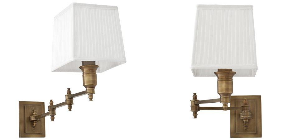 Бра Wall Lamp Lexington Swing Brass+White Бра Wall Lamp Lexington Swing Brass+White - Loft-Concept в Рязани
