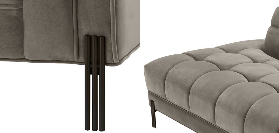 Кушетка Eichholtz Lounge Sofa Sienna Right greige Кушетка Eichholtz Lounge Sofa Sienna Right greige - Loft-Concept в Рязани