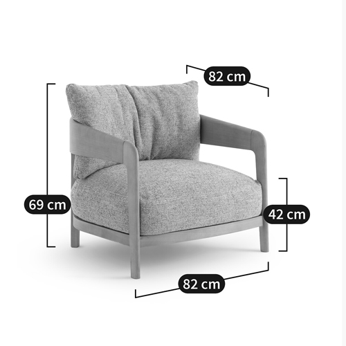 Кресло с каркасом из массива ясеня Deniaud Ash Grey Armchair Кресло с каркасом из массива ясеня Deniaud Ash Grey Armchair в Рязани