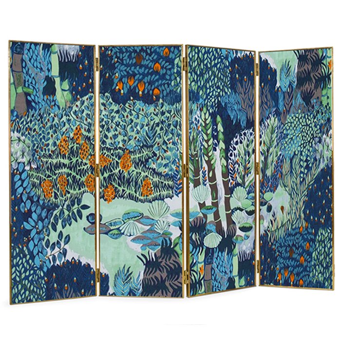Ширма Jim Thompson MELUSINE Night Garden Синий Зеленый Ширма Jim Thompson MELUSINE Night Garden Синий Зеленый в Рязани | Loft Concept