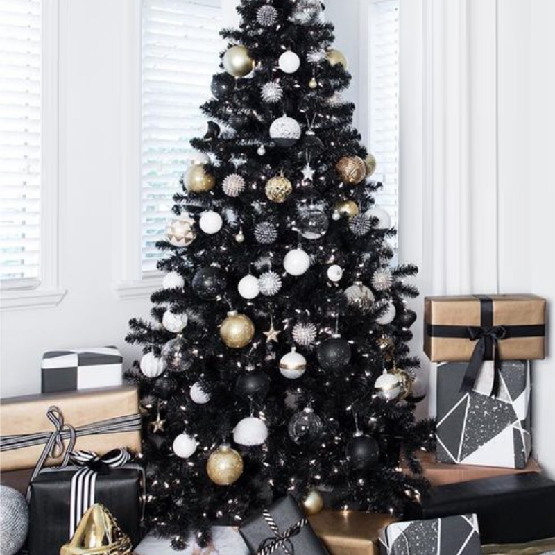 Дизайнерская Ель Christmas Tree Black and Gold Decor Черный Белый Золотой Дизайнерская Ель Christmas Tree Black and Gold Decor Черный Белый Золотой в Рязани | Loft Concept