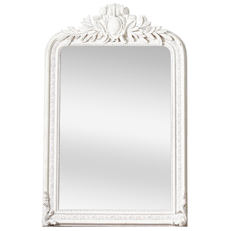 Зеркало Polastron Mirror White Белый винтажная патина   в Рязани | Loft Concept 