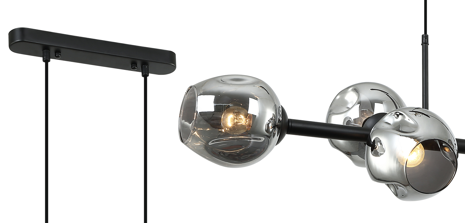 Люстра Branching Bubble Chandelier Line Gray - фото