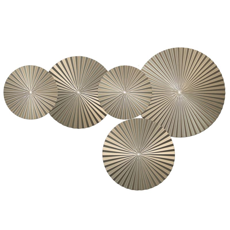 Арт-объект Apollo Champagne Wall Plaque Disc 5 Золотой Шампань в Рязани | Loft Concept 