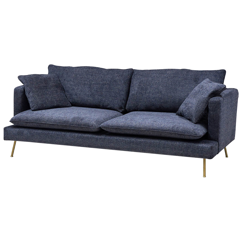 Диван Lambert Sofa Blue Синий Синий Золотой Диван Lambert Sofa Blue Синий Синий Золотой в Рязани | Loft Concept