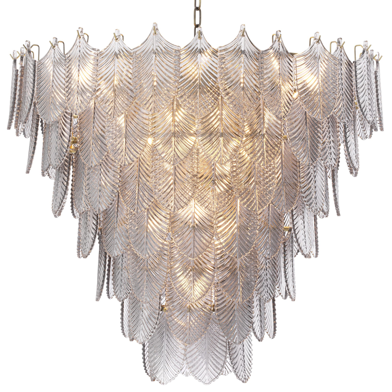 Люстра Eichholtz Chandelier Verbier L Латунь Стекло Смок Люстра Eichholtz Chandelier Verbier L Латунь Стекло Смок в Рязани | Loft Concept