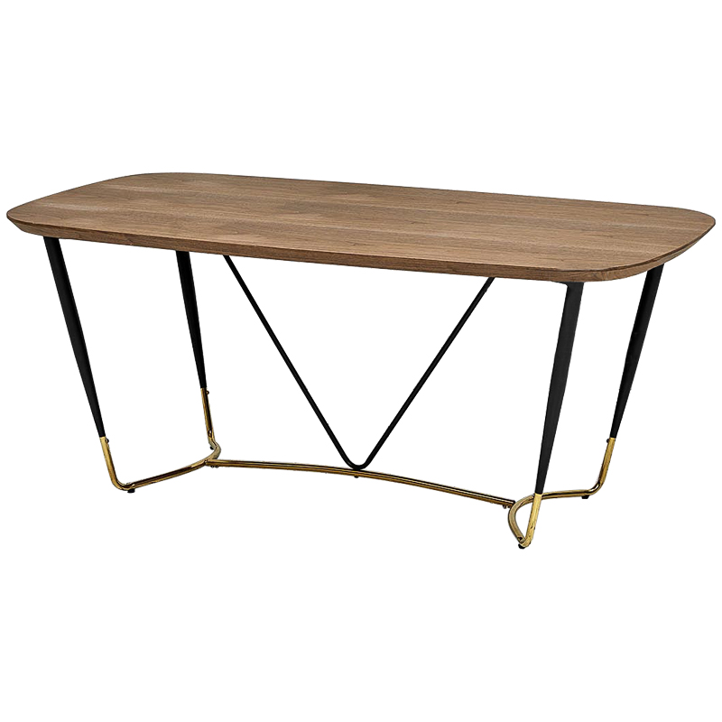 Обеденный стол Ariyan Dinner Table Коричневый Черный Золотой Обеденный стол Ariyan Dinner Table Коричневый Черный Золотой в Рязани | Loft Concept