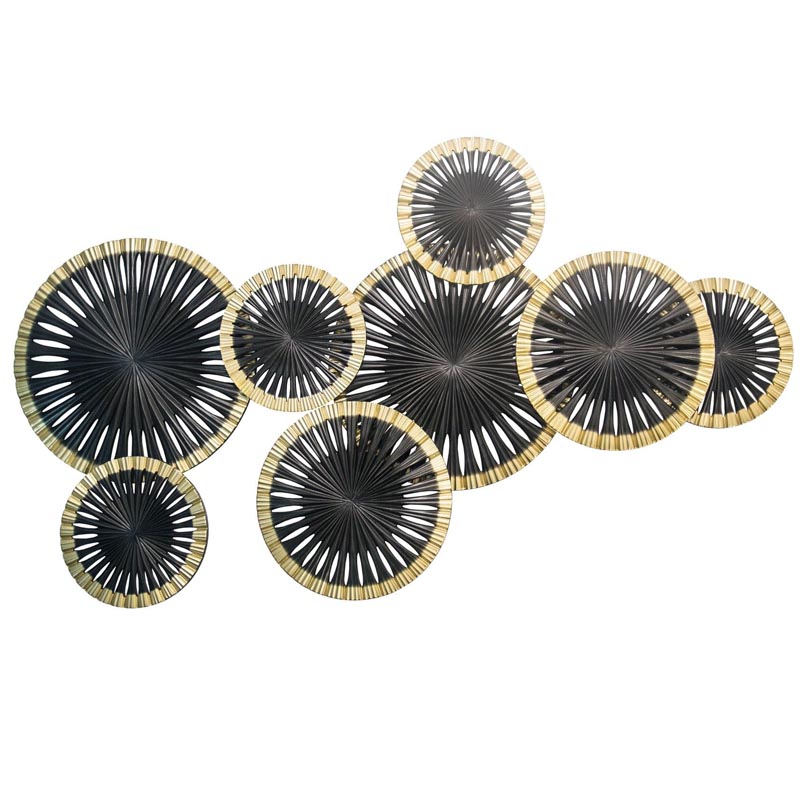 Арт-объект Apollo Black and Gold Wall Plaque Disc gap 8 Золотой Черный Арт-объект Apollo Black and Gold Wall Plaque Disc gap 8 Золотой Черный в Рязани | Loft Concept