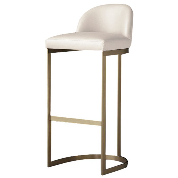 Барный стул Barrel Back Counter Stool Milk Молочный Золотой Барный стул Barrel Back Counter Stool Milk Молочный Золотой в Рязани | Loft Concept