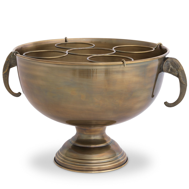 Ведерко для льда Eichholtz Champagne Cooler Maharaja Винтажная латунь Ведерко для льда Eichholtz Champagne Cooler Maharaja Винтажная латунь в Рязани | Loft Concept
