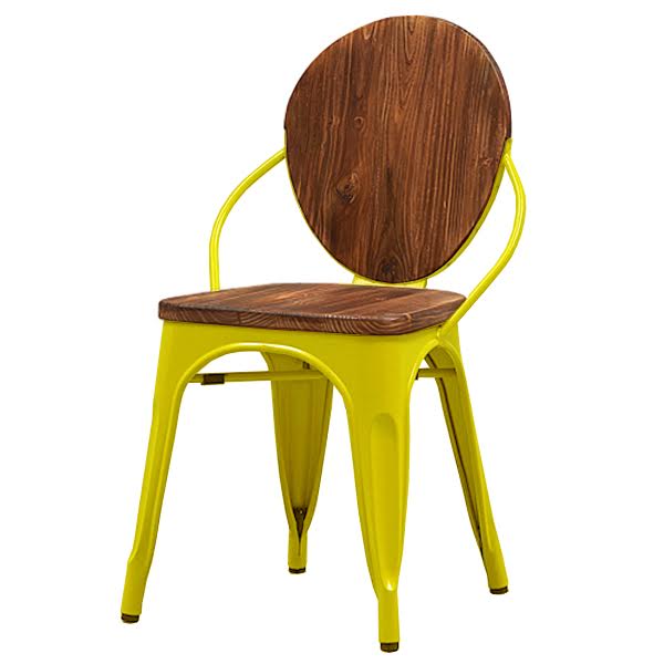 Стул Tolix chair Wooden Yellow Дуб темный Желтый Стул Tolix chair Wooden Yellow Дуб темный Желтый в Рязани | Loft Concept