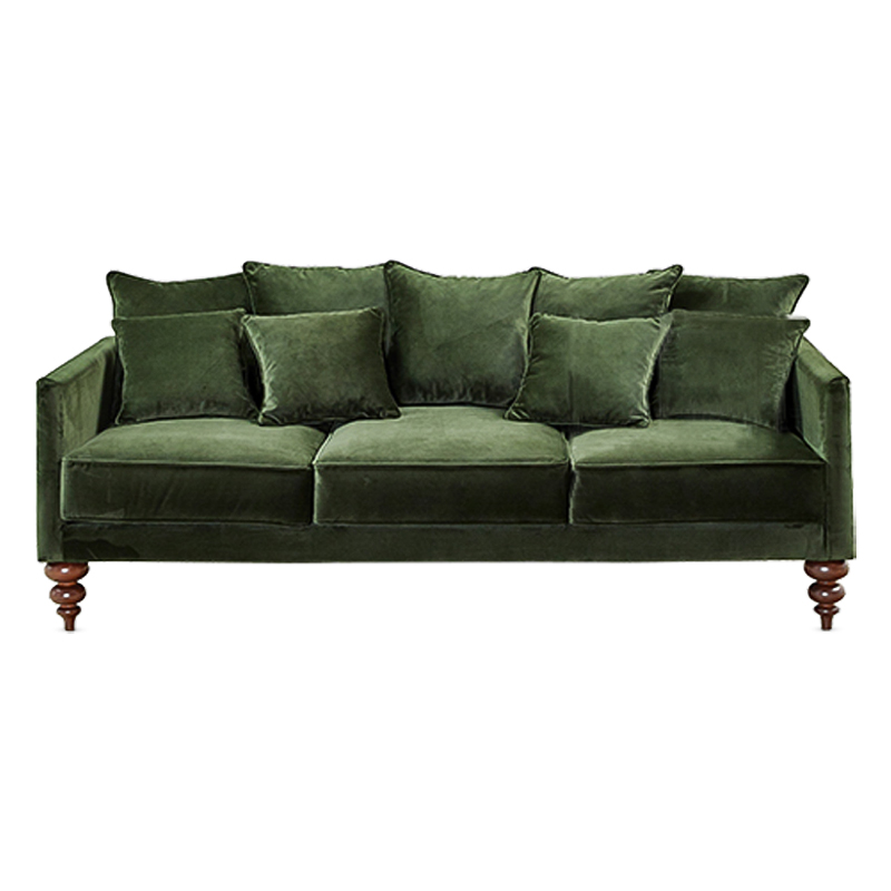 Диван Graceful Details Sofa Green Коричневый Зеленый Диван Graceful Details Sofa Green Коричневый Зеленый в Рязани | Loft Concept