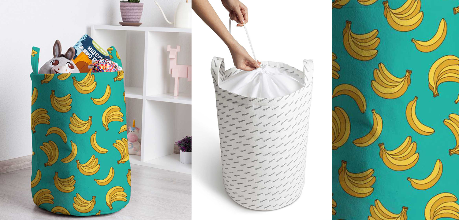 Корзина Bananas Pattern Basket - фото