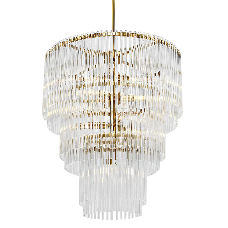 Люстра Nembus Cascade Chandelier Прозрачное Стекло Золотой Люстра Nembus Cascade Chandelier Прозрачное Стекло Золотой в Рязани | Loft Concept