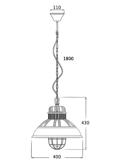 Подвесной светильник Loft Industrial Metal Cage Elder Подвесной светильник Loft Industrial Metal Cage Elder в Рязани