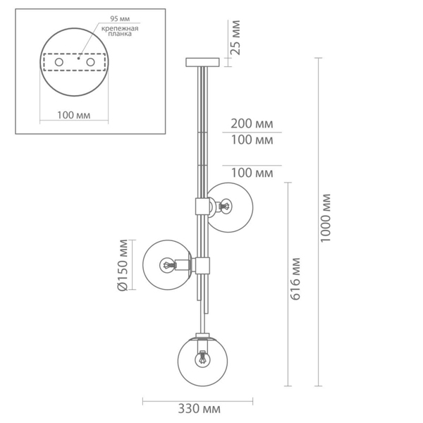 Светильник TRILOGY Ceiling Light Clear glass 100 Светильник TRILOGY Ceiling Light Clear glass 100 в Рязани