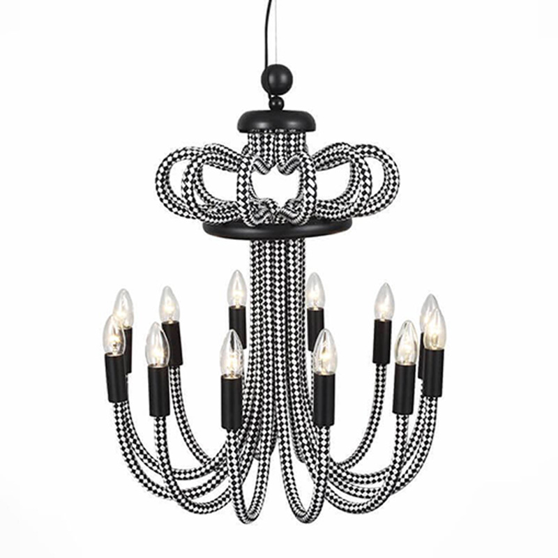 Люстра Belcalis chandelier Черно-белый Люстра Belcalis chandelier Черно-белый в Рязани | Loft Concept