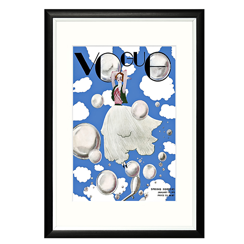 Постер Vogue January 1931 Черный Белый Синий Постер Vogue January 1931 Черный Белый Синий в Рязани | Loft Concept