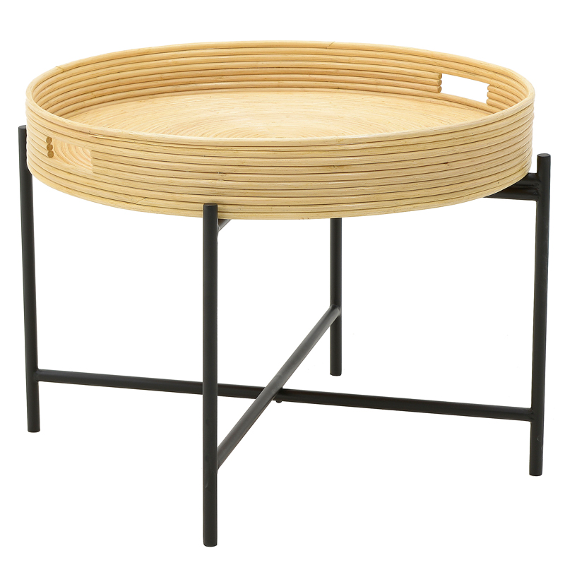 Кофейный стол-поднос Odelis Rattan Table Черный Древесина Кофейный стол-поднос Odelis Rattan Table Черный Древесина в Рязани | Loft Concept