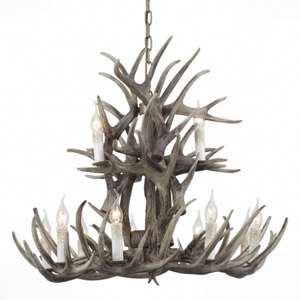 Люстра Hornland Chandelier 12 Grey Серый Люстра Hornland Chandelier 12 Grey Серый в Рязани | Loft Concept