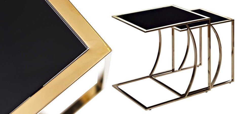 Приставной стол Metal Crescent Side Table Gold Приставной стол Metal Crescent Side Table Gold - Loft-Concept в Рязани