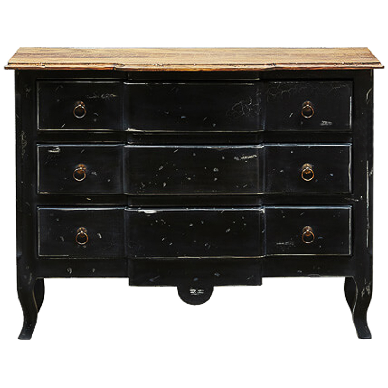 Комод в винтажном стиле Renee Black Vintage Commode Черный Коричневый Винтажный черный Комод в винтажном стиле Renee Black Vintage Commode Черный Коричневый Винтажный черный в Рязани | Loft Concept