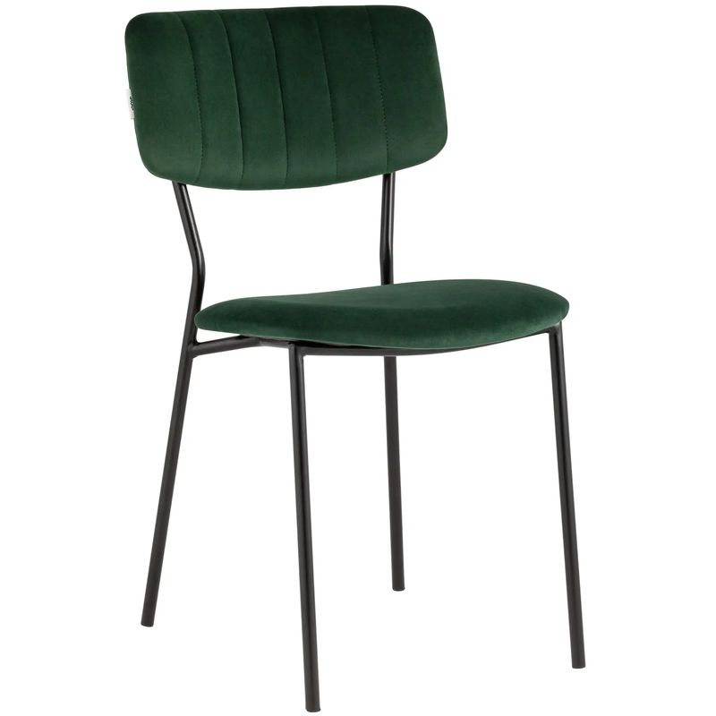 Стул Singer Chair без подлокотника Зеленый Велюр Зеленый Черный Стул Singer Chair без подлокотника Зеленый Велюр Зеленый Черный в Рязани | Loft Concept