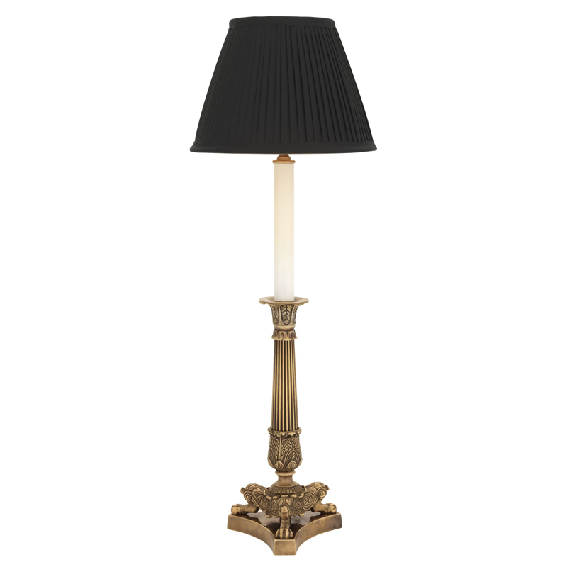 Настольная лампа Eichholtz Table Lamp Perignon Brass Винтажная латунь Черный Настольная лампа Eichholtz Table Lamp Perignon Brass Винтажная латунь Черный в Рязани | Loft Concept