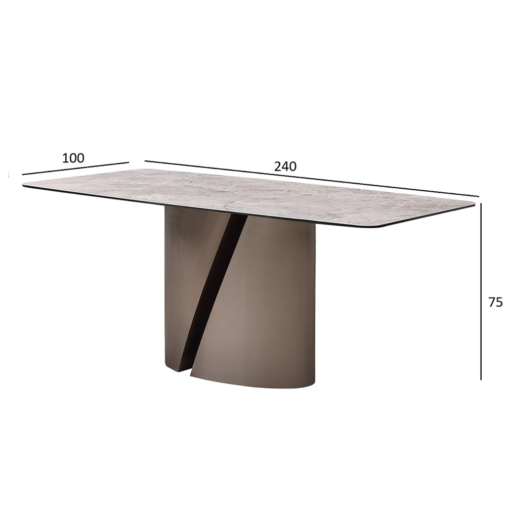 Стол обеденный керамический серый Servorios в Рязани