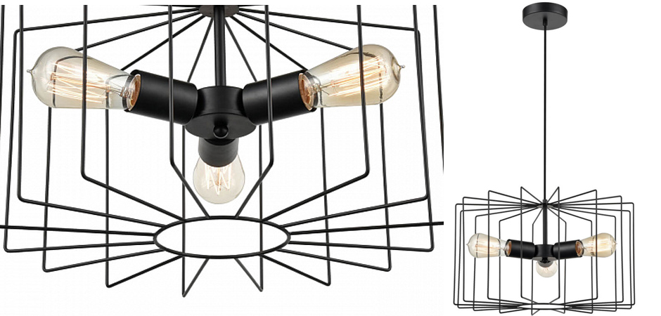 Люстра Cage Wire Color black Люстра Cage Wire Color black - Loft-Concept в Рязани