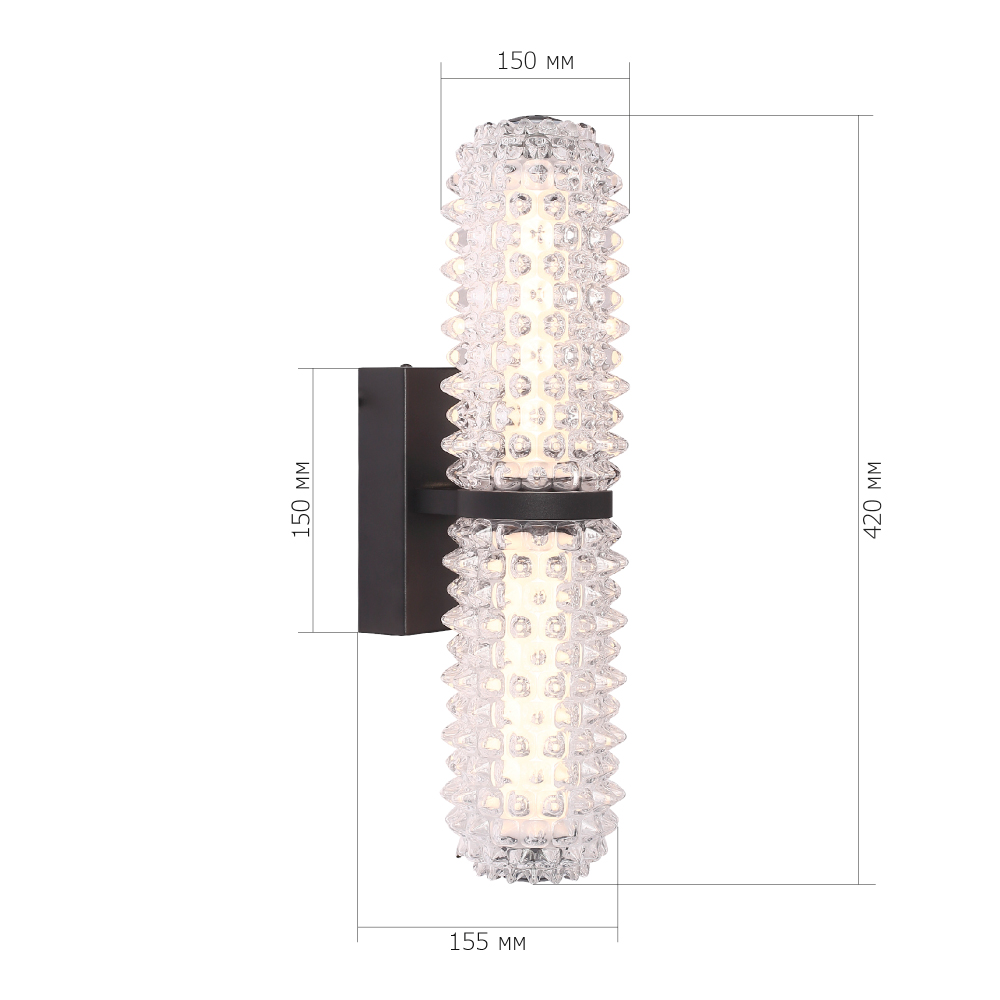 Бра с факутрным стеклянным плафоном Sonora в Рязани