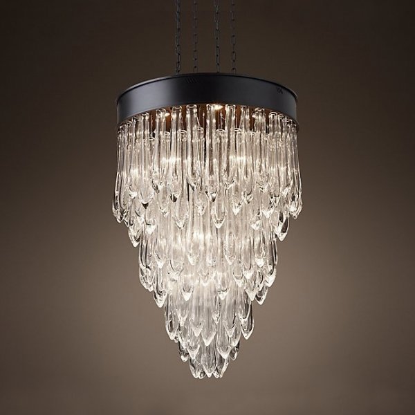 Люстра RH TEAR DROP GLASS 70 Черный Люстра RH TEAR DROP GLASS 70 Черный в Рязани | Loft Concept