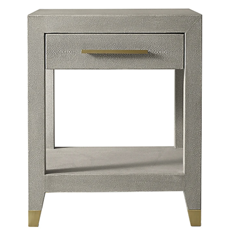Charles Stingray Gray Side Table Приставной стол серый скат Золотой Серый Charles Stingray Gray Side Table Приставной стол серый скат Золотой Серый в Рязани | Loft Concept