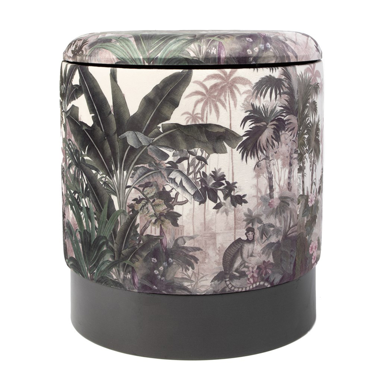 Пуф PUF Jungle Print rainforest Мульти Черный Пуф PUF Jungle Print rainforest Мульти Черный в Рязани | Loft Concept