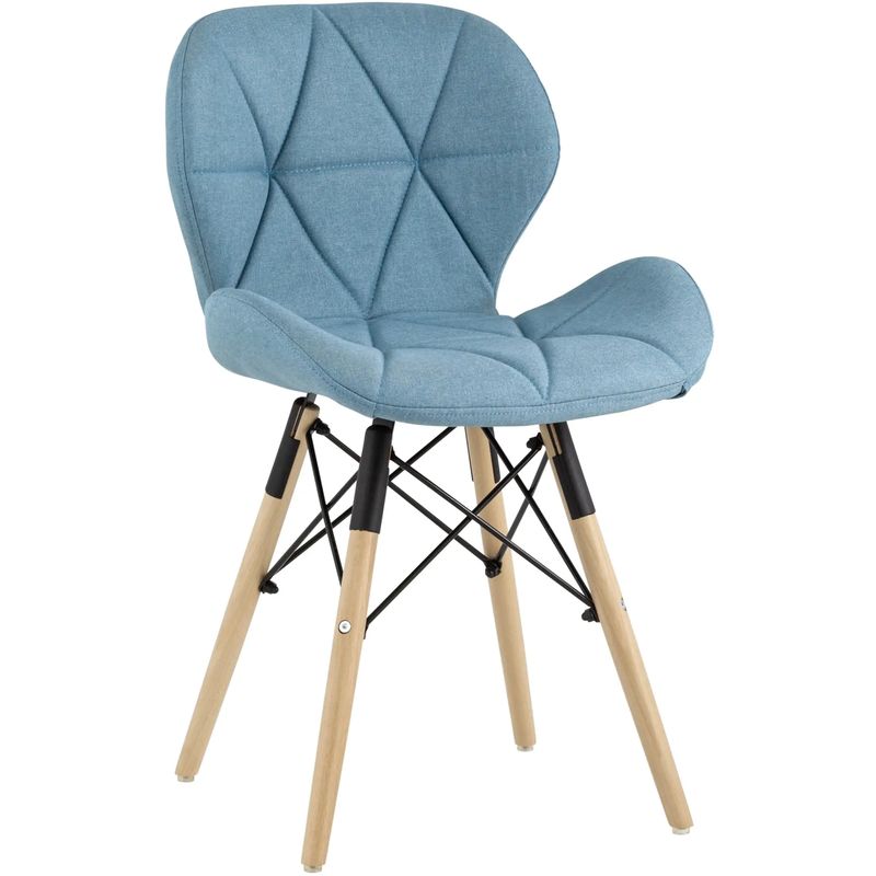 Стул Jeroen Chair Рогожка Голубой Цвет Голубой Древесина Черный Стул Jeroen Chair Рогожка Голубой Цвет Голубой Древесина Черный в Рязани | Loft Concept